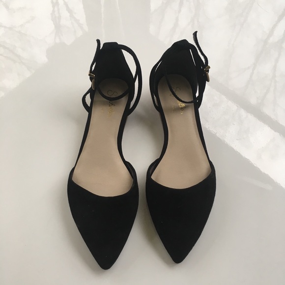 seychelles plateau ankle strap flat